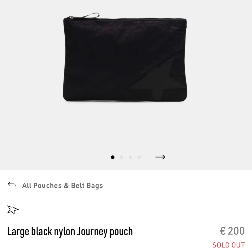 Golden Goose large black nylon Journey pouch - Picture 6 of 6